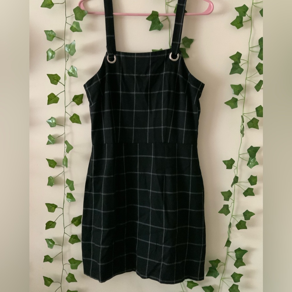 Black and whit plaid dress